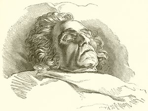 Beethoven no seu leito de morte de English School