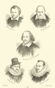 Ben Jonson, George Buchanan, William Shakespeare, Lorde Bacon, Edmund Spenser de English School