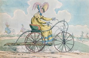 Bicicleta com três rodas, o hobby das senhoras, 1819 de English School