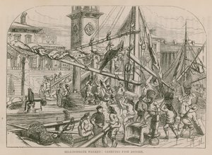 Billingsgate Market, Carregando peixe em terra de English School