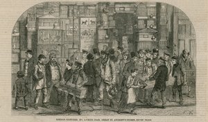 Feira dos pássaros, Great St Andrews Street, Seven Dials, Londres de English School