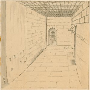 Passeio de gaiola na prisão de Newgate de English School