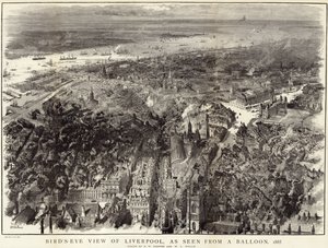 Visão panorâmica de Liverpool de English School