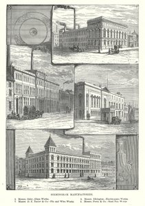 Fábricas de Birmingham (gravura) de English School