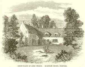 Local de nascimento do Lord Nelson. Burnham Thorp, Norfolk de English School