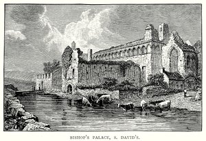 Palácio do Bispo, S. David (gravura) de English School