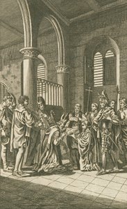 Bispos e cidadãos de Londres prometem fidelidade a Guilherme, o Conquistador de English School