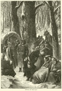 Bivaque na neve, novembro de 1870 de English School
