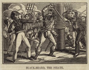Barba negra, o Pirata (gravura) de English School