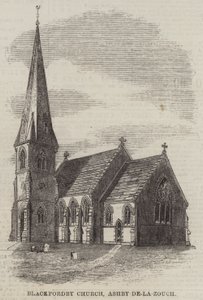 Igreja Blackfordby, Ashby-de-la-Zouch (gravura) de English School
