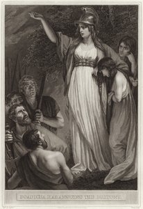 Boadicea arengando os bretões de English School