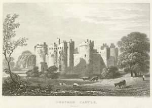 Bodyham Castle, Sussex (gravura) de English School