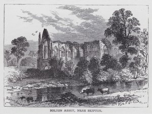 Abadia de Bolton, perto de Skipton (gravura) de English School