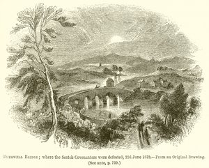 Bothwell Bridge; onde os Scotch Covenanters foram derrotados, 22 de junho de 1679 de English School