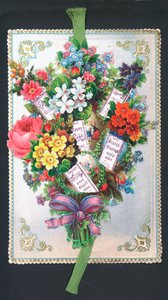 Buquê de flores, cartão de Natal de English School