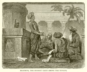 Brahmins, a mais alta casta entre os índios de English School