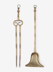 Pinça de latão e pá, c.1650-99 (latão)