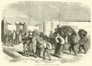 Trazendo vegetais dos subúrbios, outubro de 1870 de English School