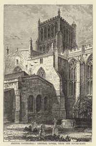 Catedral de Bristol, torre central, do sudeste de English School