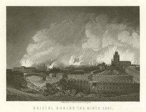 Bristol durante os tumultos 1831 de English School