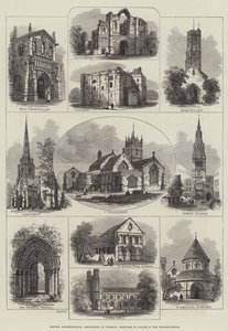 British Archaeological Association at Wisbech, Sketches of Places in the Neighbourhood (gravura) de English School