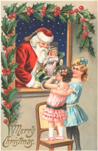 Cartão de Natal britânico de English School