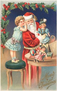 Cartão de Natal britânico de English School