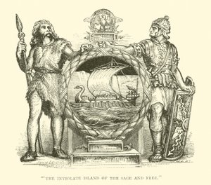 Britânico e Romano, Bretanha, A Ilha Inviolada do Sábio e Livre (gravura) de English School