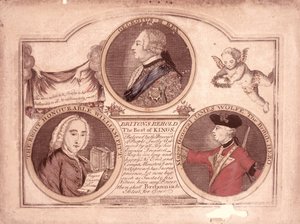 Britânicos contemplam o melhor dos reis ..., 1762 de English School
