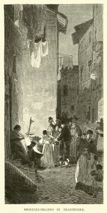 Vendedores de brócolis em Trastevere de English School