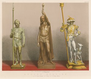 Estátuas de bronze (cromolitho) de English School