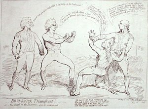 Brunswick Triumphant! publicado por J. Aitken em 1789 (gravura) de English School