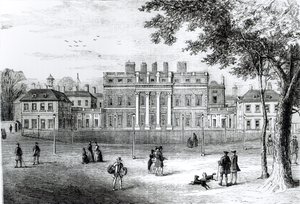 Buckingham House em 1775, de &39;Old and New London: Volume 4&39;, c.1878 de English School