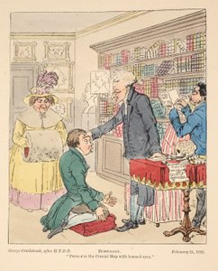 Bumpologia, pub. 1826 (gravura colorida à mão) de English School