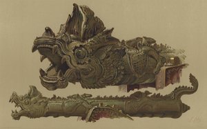 Pistola birmanesa de Mandalay (chromolitho) de English School