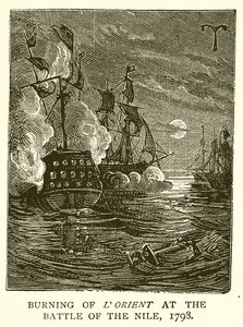 Queima de LOrient na Batalha do Nilo, 1798