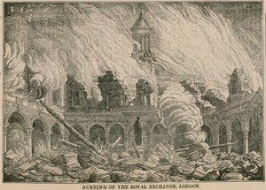 Queima do Real Intercâmbio, Londres, na noite de 10 de janeiro de 1838 de English School