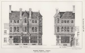 Instalações Comerciais, Cardiff (gravura) de English School