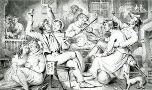 &39;Mas o velho capelão piedoso o deixou na mão, A espada que esqueci por causa da Igreja&39; (gravura) de English School
