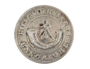 Button, voluntários de rifle de Bangalore, 1880-1920 de English School
