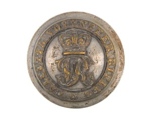 Button, rifles voluntários de Calcutá, pré-1901 de English School