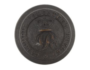 Button, rifles voluntários de Calcutá, pré-1901 de English School