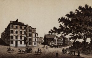 Buxton: Burlington Hotel e Broadwalk (litho) de English School