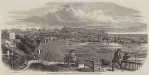 À beira-mar, Scarborough Bay (gravura) de English School