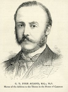 Ilustração de Dyke Acland do CT do gráfico 17 de fevereiro de 1883 de English School