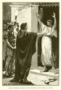 César possui o tesouro no templo de Saturno de English School