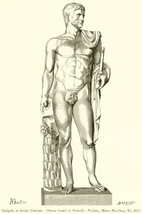 Caligula em traje heróico de English School