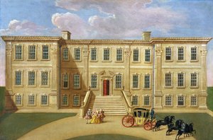 Calke Hall, Derbyshire, o assento de Sir Henry Harpur, Baronet, c.1734 de English School