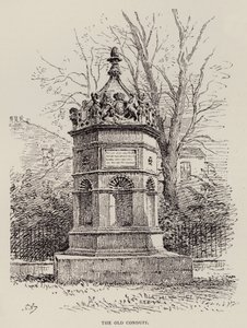 Cambridge: The Old Conduit (gravura) de English School