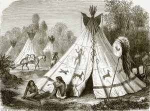 Acampamento dos índios Comanche de English School